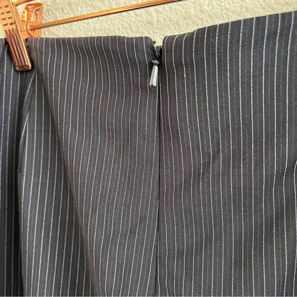 Theory Career Skirt Pinstripe Wool Blend Professional Work Career 12 - Picture 5 of 6